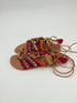 Barbara Barbieri Red/Orange Studded Pre-Owned Ladies Sandals - Size 9 - Margaret’s Fine Consignment