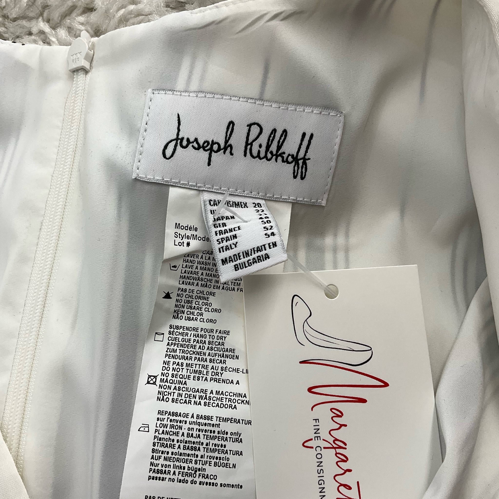 Joseph Ribkoff White/Black Stripe Pre-Owned Ladies Jumpsuit - Size 20 - Margaret’s Fine Consignment
