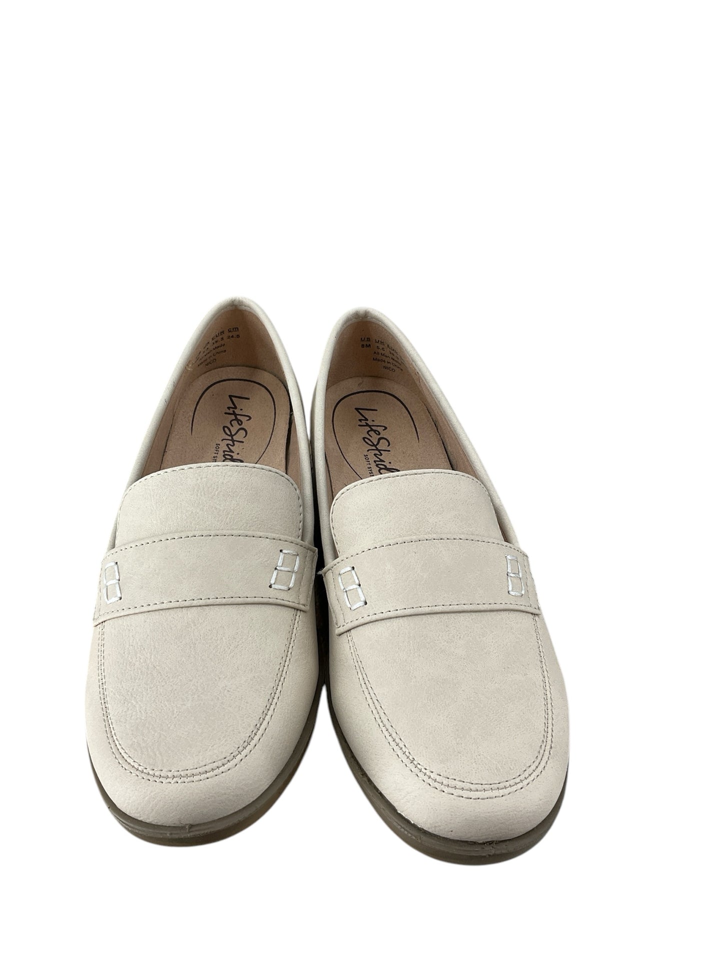 Life Stride Cream Slip on Size 8