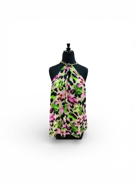 INC International Concepts Floral Chain Halter Top Size Large - ONLINE ONLY