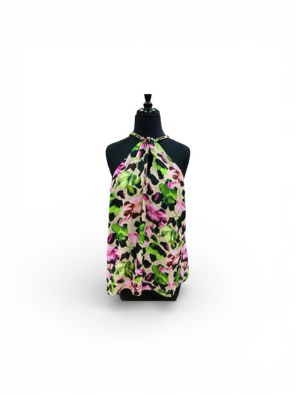 INC International Concepts Floral Chain Halter Top Size Large - ONLINE ONLY