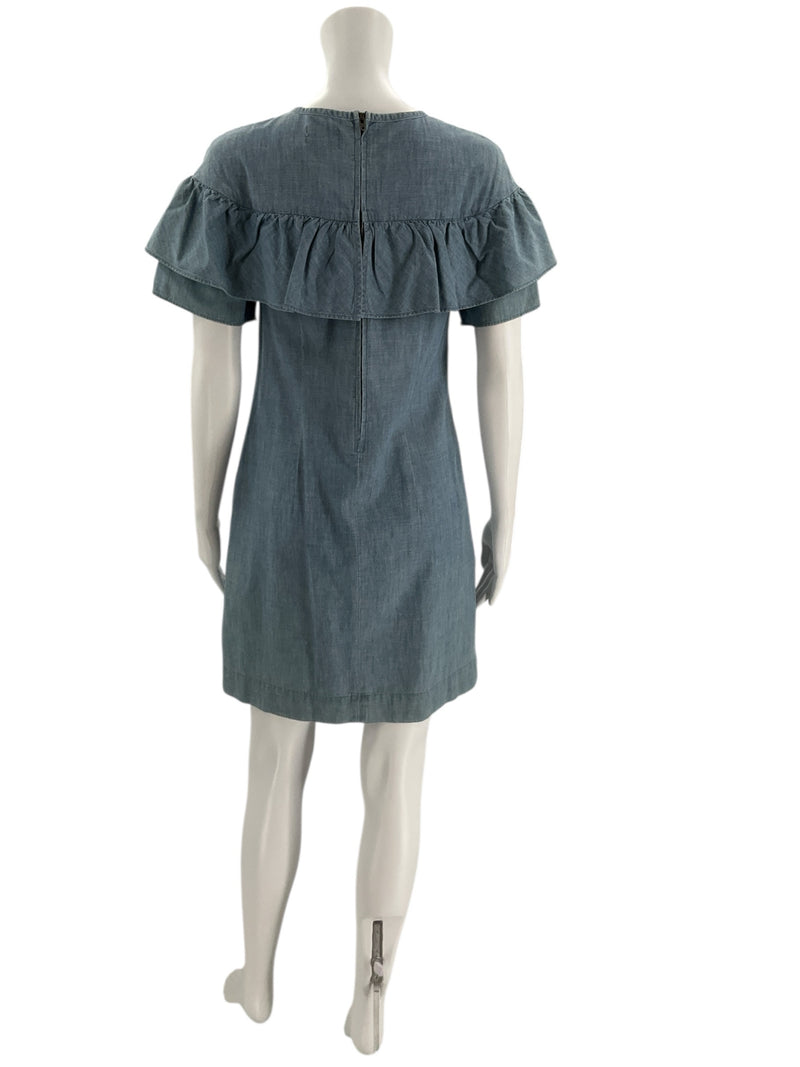 J Crew Blue Solid Pre-Owned Ladies Dress - Size 0 Petite - Margaret’s Fine Consignment