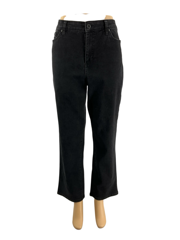 Bandalino Black Solid Pre-Owned Ladies Jeans - Size 16 Short