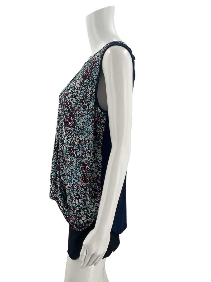 41 Hawthorn Navy/Multi Floral Pre-Owned Ladies Top - Size Small - Margaret’s Fine Consignment