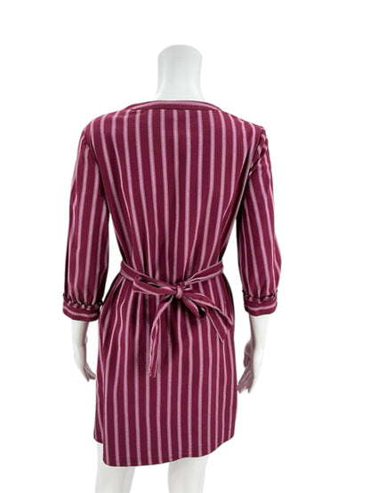 Draper James Maroon Stripe Dress Size 0 - rear view