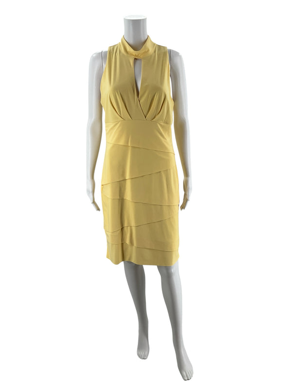 WHBM Yellow Pre-Owned Ladies Dress - Size 12