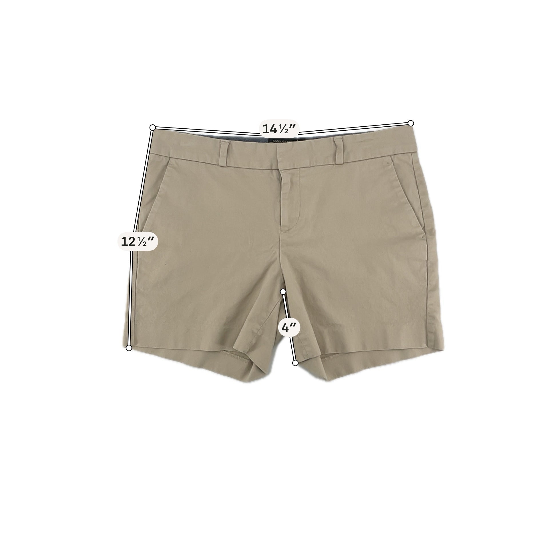 Banana Republic Khaki Shorts Classic Khaki Chino Shorts Size 2 - Size 2