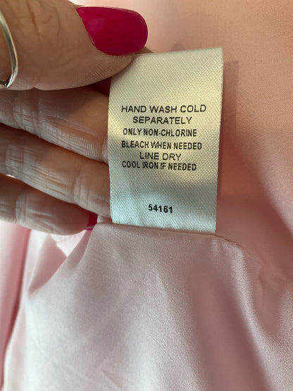 Sugar Lips pink/red Maxi Pink &amp; Red Tropical Toile Print Cotton Midi Shirt Dress Size Large - Size L