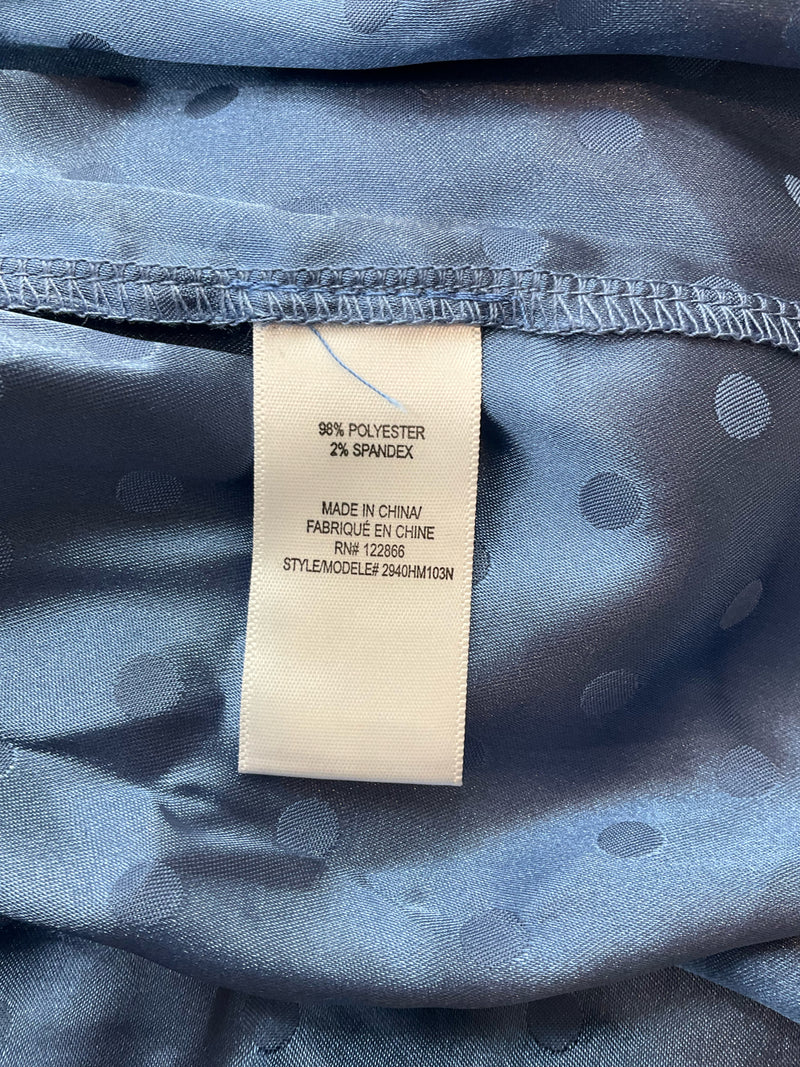 Status Blue Polka Dot Pre-Owned Ladies Top - Size Large