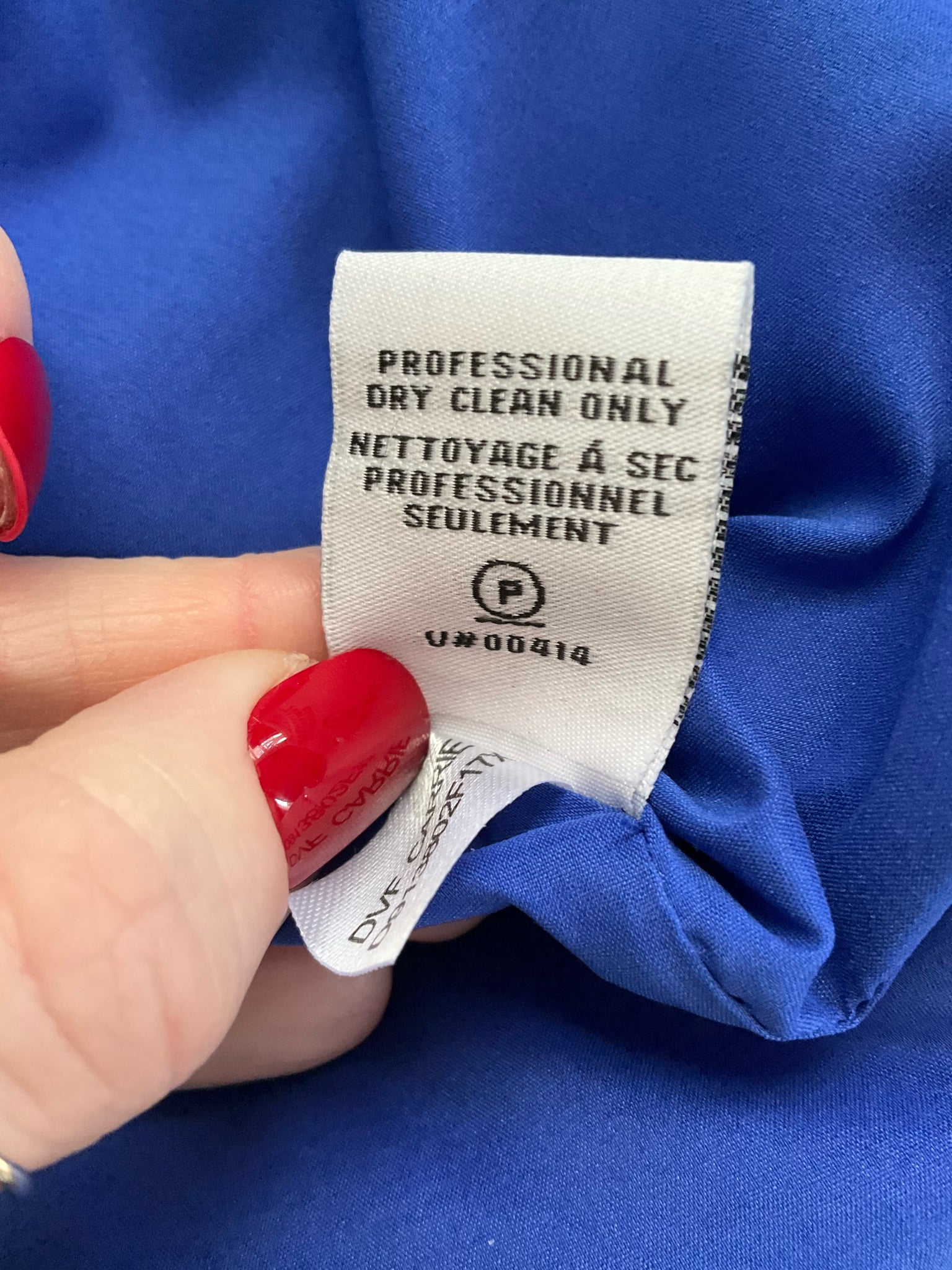 Diane von Furstenberg Blue &amp; White Octagon Print Dress – Women’s Size 8 - ONLINE ONLY