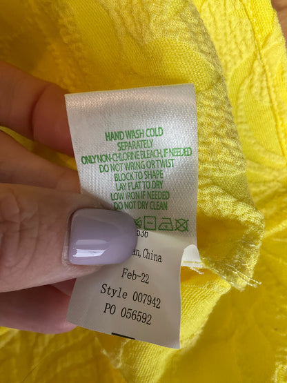 Lilly Pulitzer Kallie One-Shoulder Pineapple Jacquard Romper Size 4