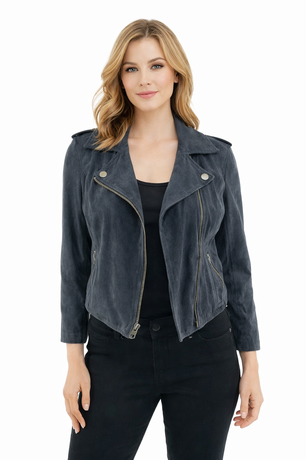 Abercrombie &amp; Fitch - Navy Solid Pre-Owned Ladies Jacket - Size Small