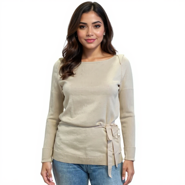 Loft Beige Solid Pre-Owned Ladies Top - Size Small