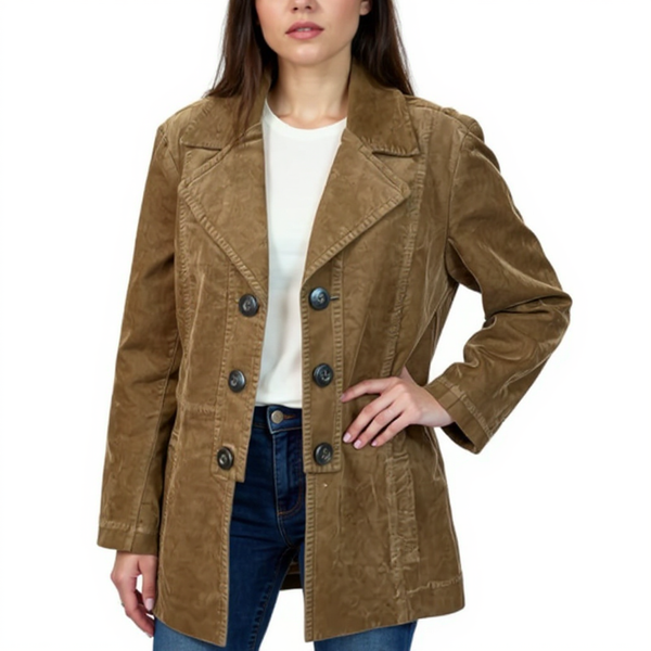 Cabi Camel Corduroy Ladies Pre-Owned Jacket - Size XL