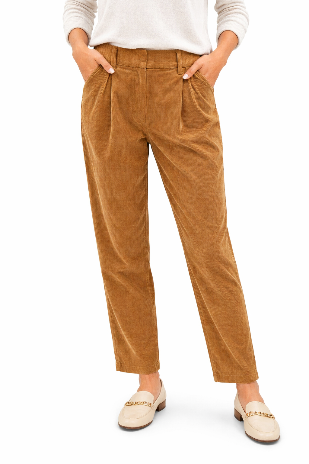 Banana Republic Camel Corduroy Pre-Owned Ladies Pants - Size 4