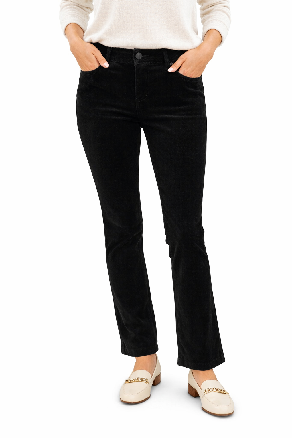 Paige Black Velvet Pre-Owned Ladies Pants - Size 4