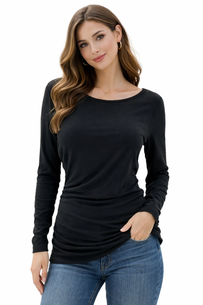 Ann Taylor Black Solid Ladies Pre-Owned Top - Size Small