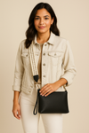 Jen & Co Black Solid Pre-Owned Purse