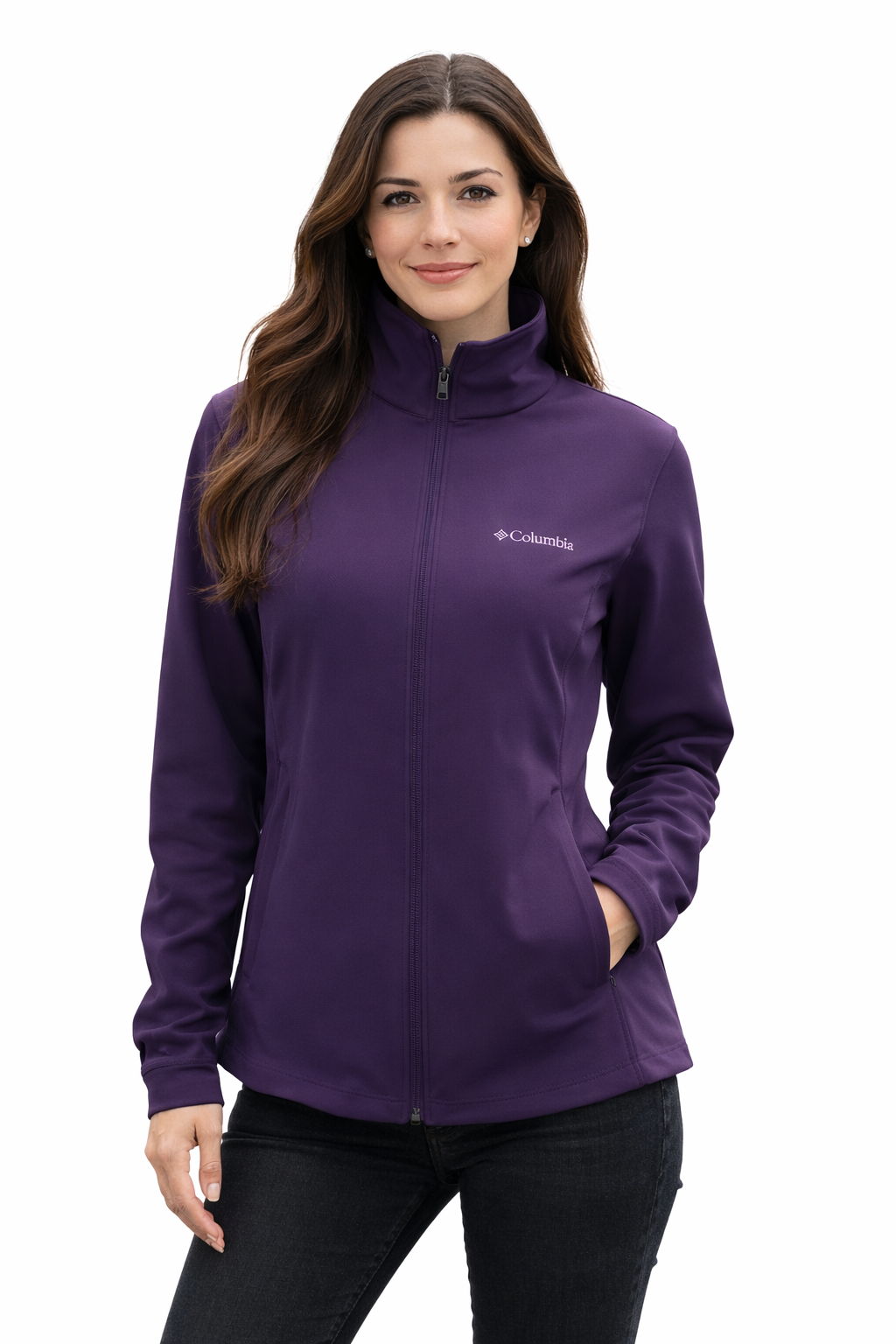 Columbia Purple Solid Pre-Owned Ladies Activewear - Size Medium