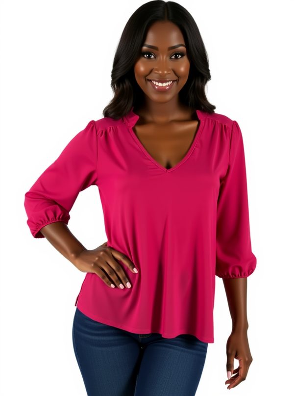 Jude Connally Pink Solid Pre-Owned Ladies Top - Size Small