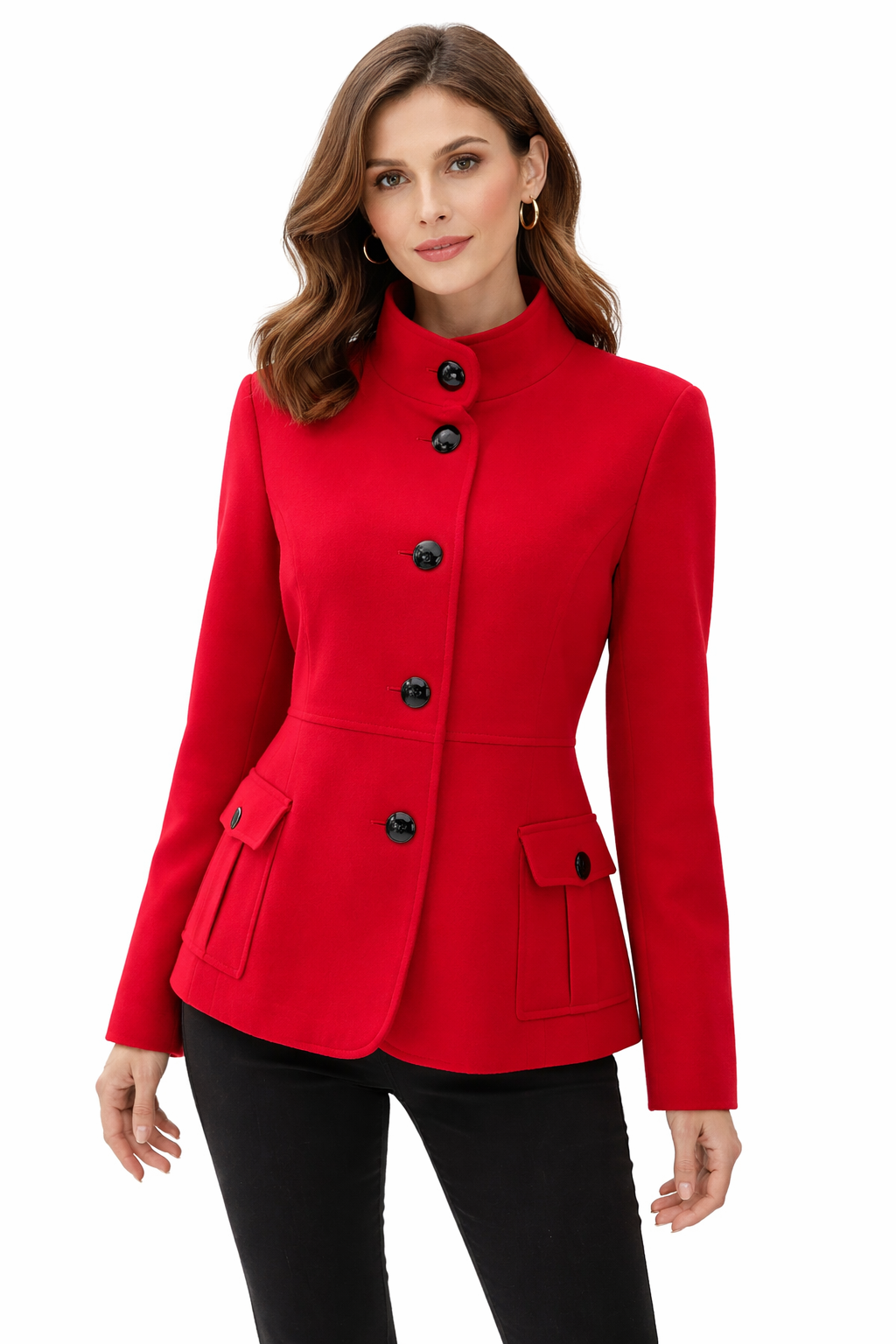 Perse Red Solid Pre-Owned Ladies Jacket - Size 16 - Margaret’s Fine Consignment