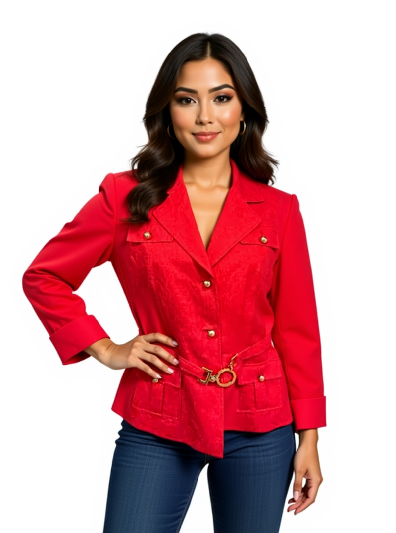 Isabella De Marco Hot Pink Pre-Owned Ladies Jacket - Size 8