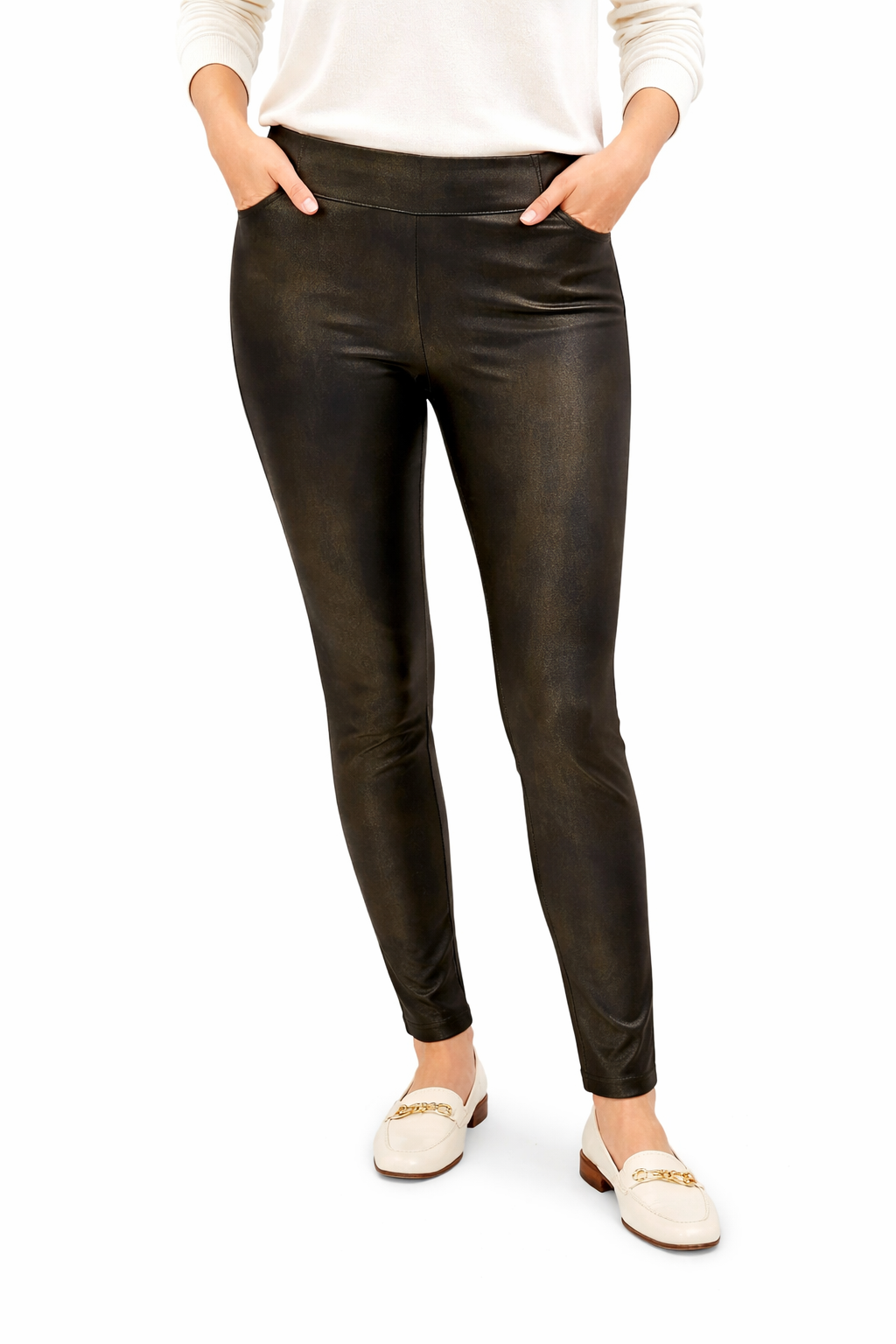 Lysse Gold/Black Pre-Owned Ladies New with Tags Pants - Size Small