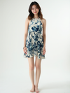 Lush Cream/Blue Floral Dress Size Medium