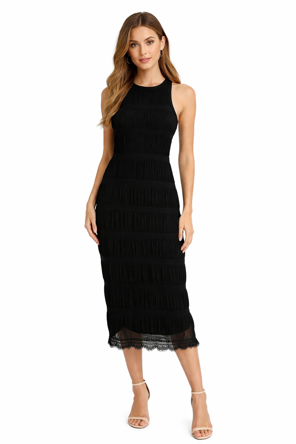 Superfine Black Textured Pre-Owned Ladies Dress - Size XS - Margaret’s Fine Consignment