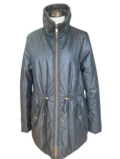 Ann Taylor Black Solid Pre-Owned Ladies Coat - Size Medium