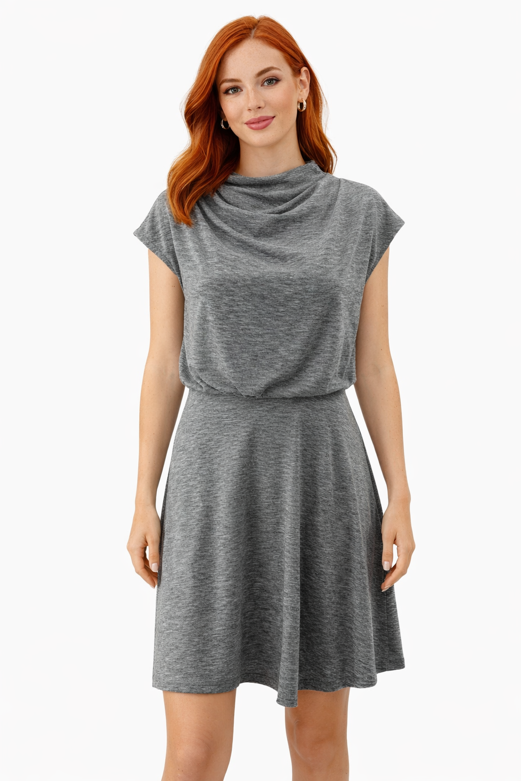 Ann Taylor Gray Heathered Pre-Owned Ladies Dress - Size 12 Petite - Margaret’s Fine Consignment