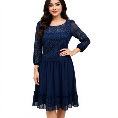 Navy solid Shoshanna dress for women, size 8, showcasing a classic design and elegant silhouette.