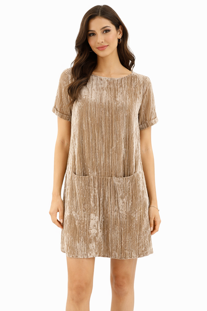 Floreat Cream Velvet Pre-Owned Ladies Dress - Size XS - Margaret’s Fine Consignment