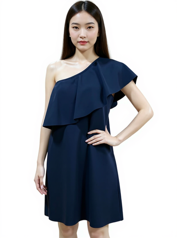 Milly Navy Solid Pre-Owned Ladies Dress - Size Small