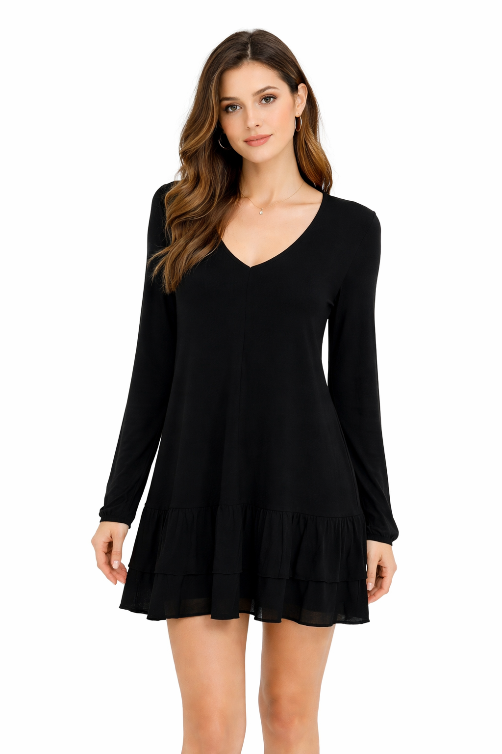 Style &amp; Co Black Solid Pre-Owned Ladies Dress - Size Medium Petite