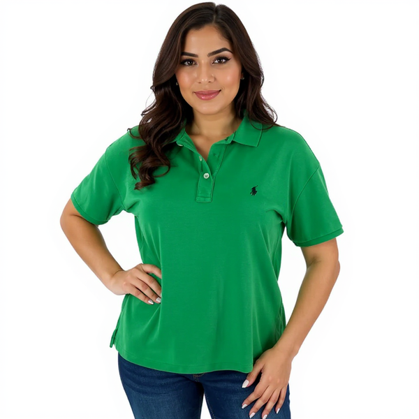 Ralph Lauren Sport Green Solid Pre-Owned Ladies Top - Size Large
