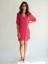 Michelle Mcdowell Pink Solid Dress Size Small