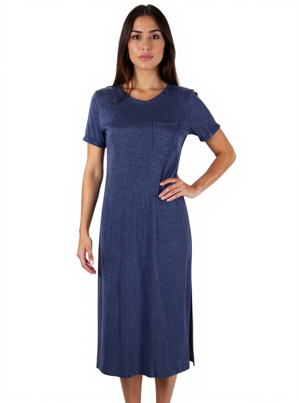Jessica Simpson Blue Heathered Pre-Owned Ladies Dress - Size Small