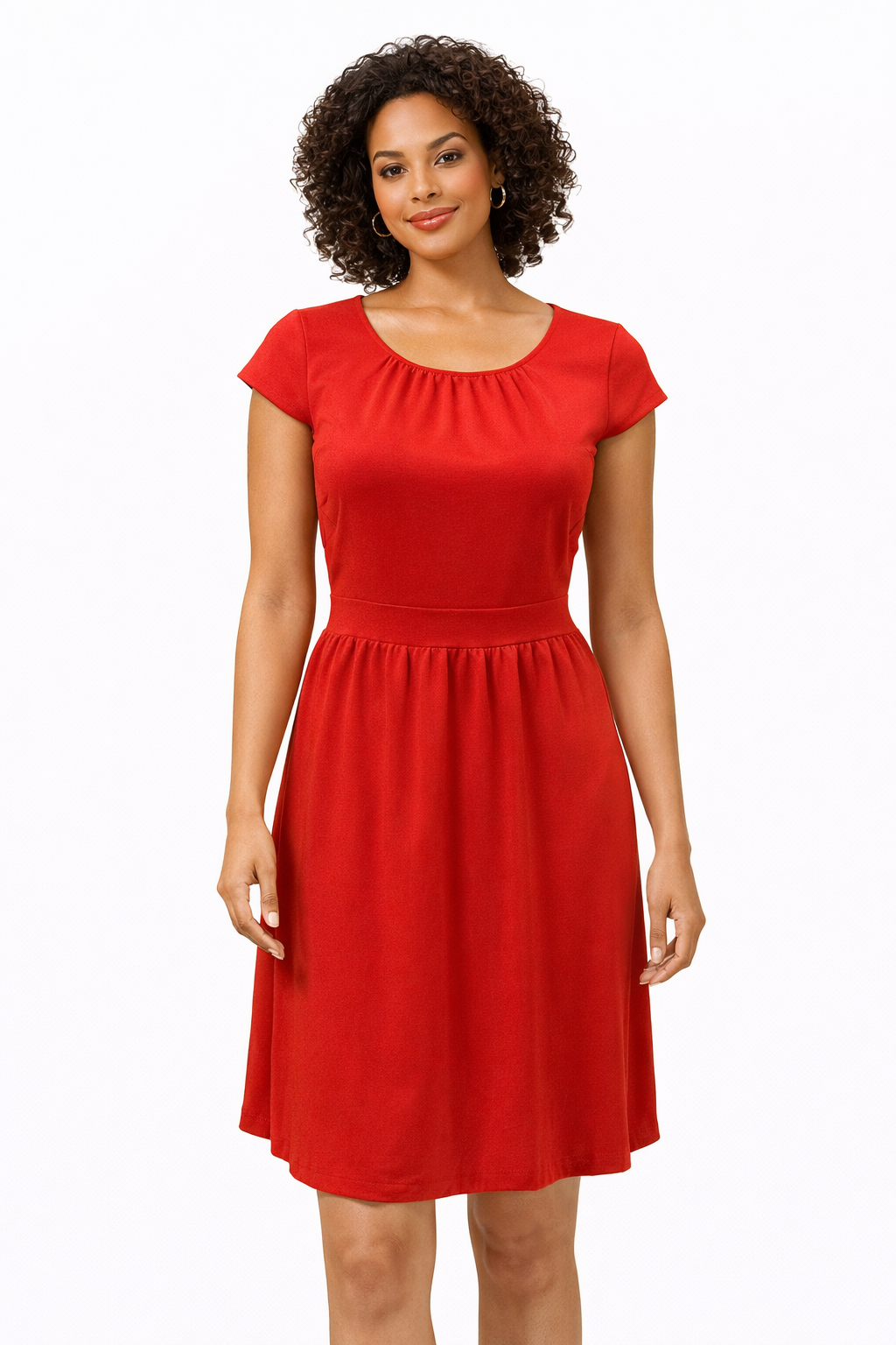 J Crew Red Solid Pre-Owned Ladies Dress - Size 4