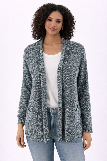 Pure Jill Blue/White Solid Pre-Owned Ladies Shrug - Size XS - Margaret’s Fine Consignment