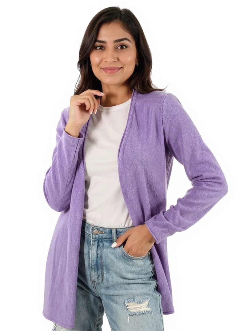 J Mclaughlin Lavender Solid Pre-Owned Ladies Shrug - Size Small