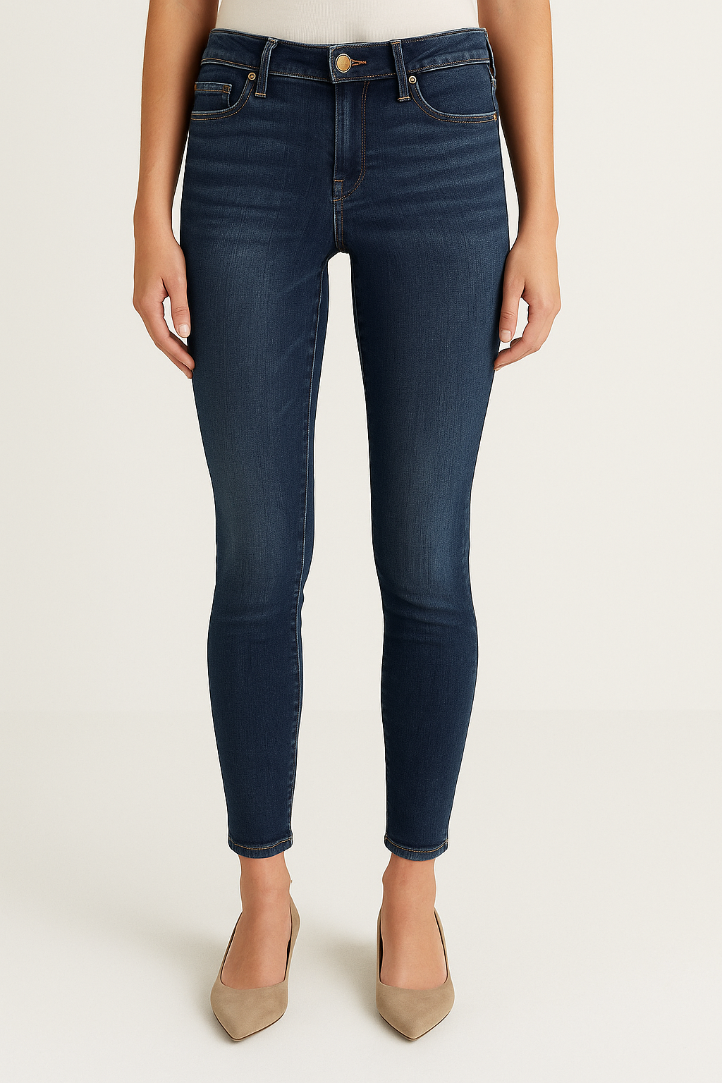 American Eagle Blue Solid Jeans - Size 2S - Margaret’s Fine Consignment