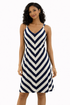 Old Navy White/Blue Stripe Pre-Owned Ladies Dress - Size Medium - Margaret’s Fine Consignment