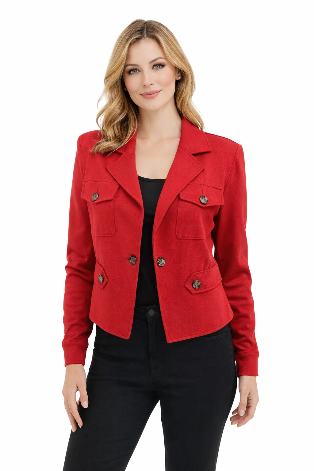 Cabi Red Solid Pre-Owned Ladies Jacket - Size 6