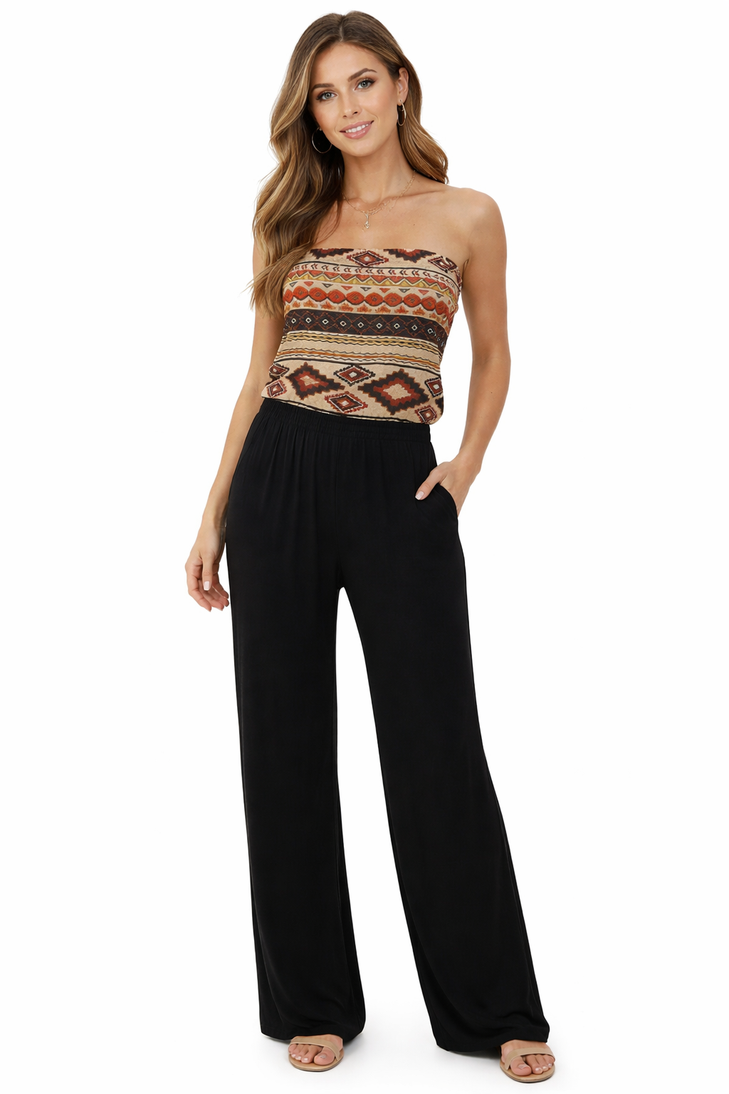 Liberty Love Black/Tan/Orange Aztec Pre-Owned Ladies - Size XL - Margaret’s Fine Consignment