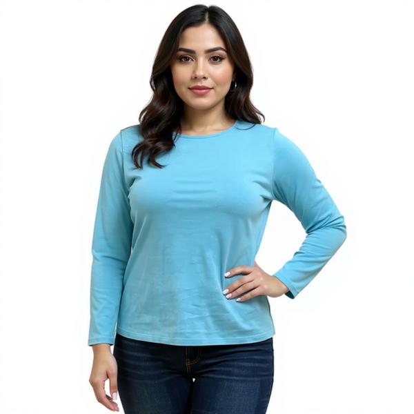 Talbots Aqua Solid Pre-Owned Ladies Top - Size 1XL
