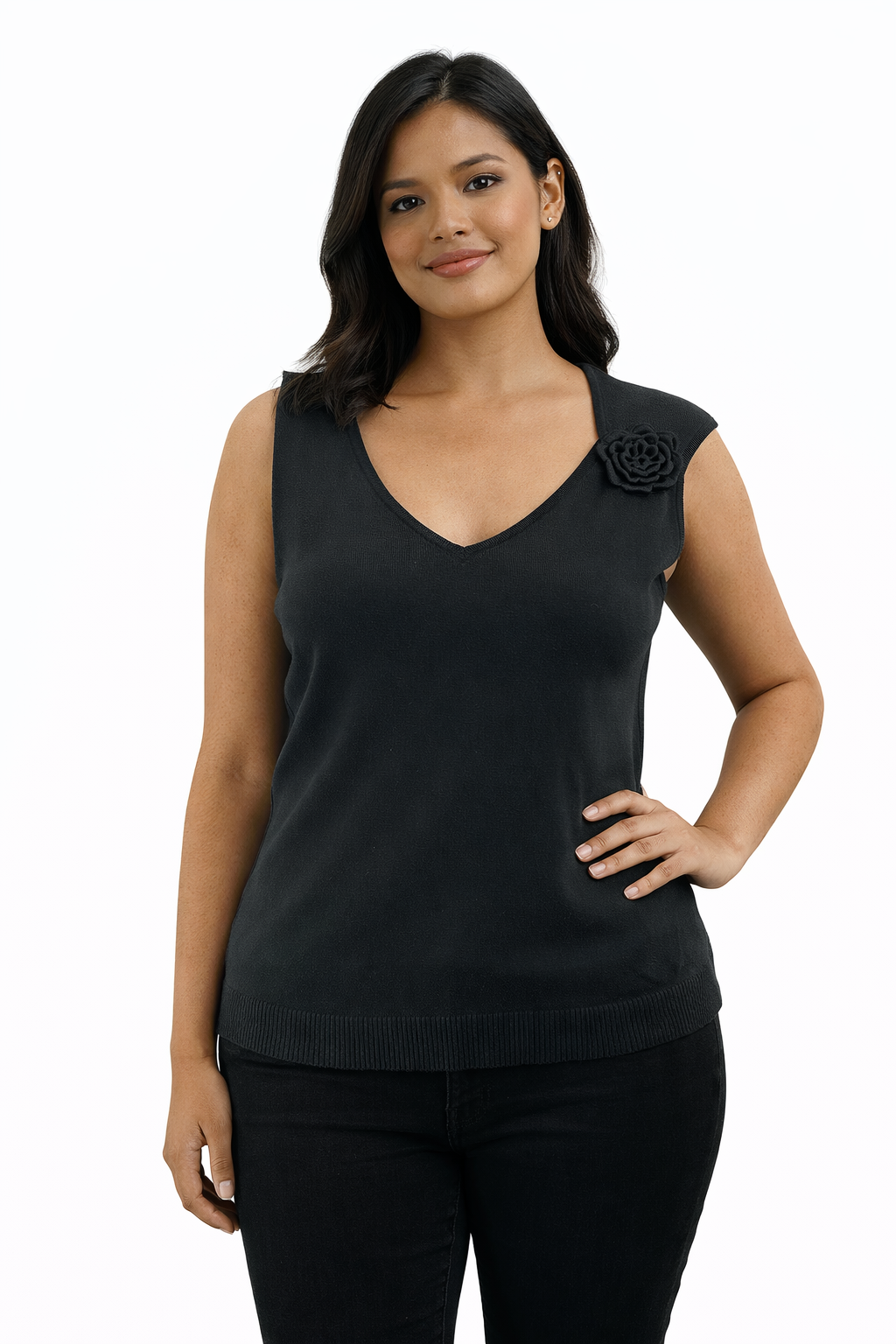 Loft Black Pre-Owned Ladies Top - Size Large Petite - Margaret’s Fine Consignment