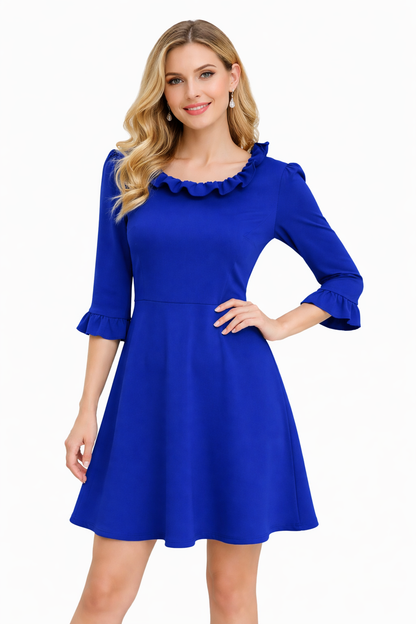 Camilyn Beth Blue Solid Pre-Owned Ladies Dress - Size 10