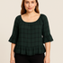 BB Dakota Green/Black Plaid Top - Size Small - Margaret’s Fine Consignment