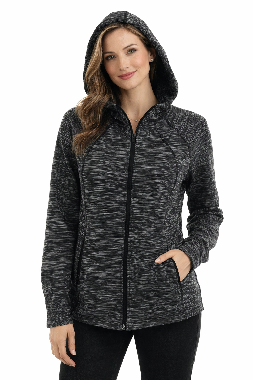 Spyder Black/Gray Heathered Pre-Owned Ladies Jacket - Size Medium - Margaret’s Fine Consignment